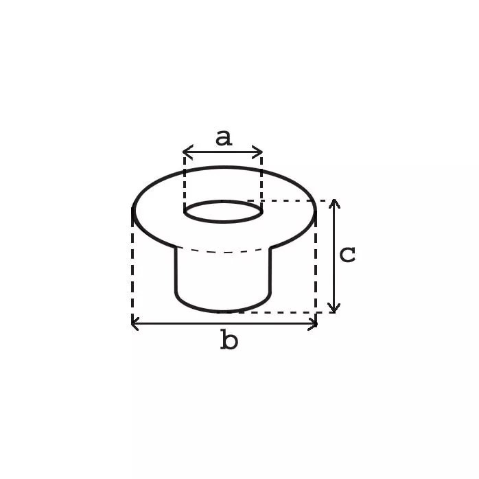 Oczko metalowe 6mm 06DP czarny oksyda madis