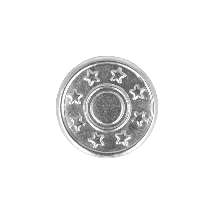 Guzik jeans 17mm  srebrny madis