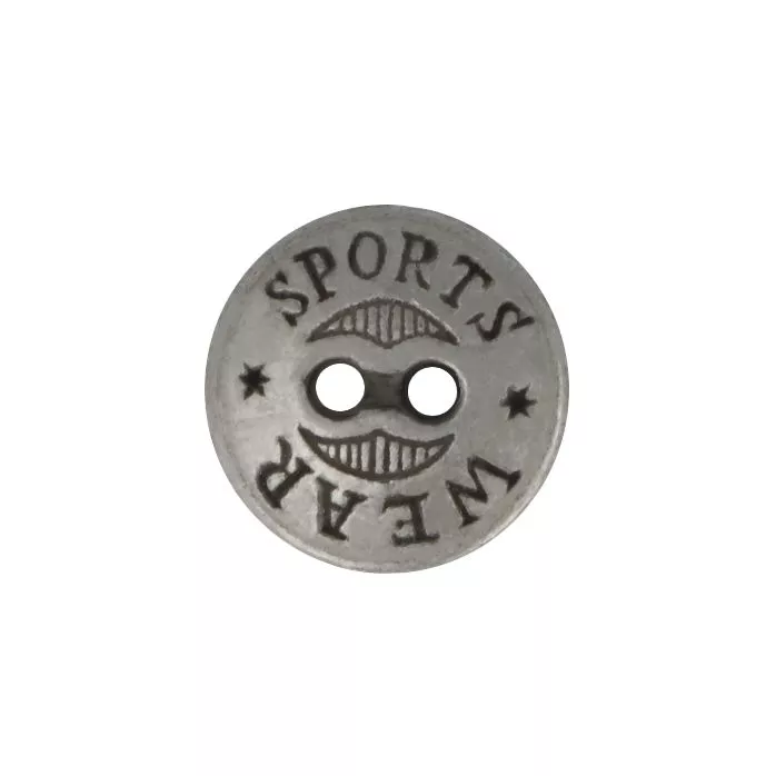 Guzik metalowy 12mm  stare srebro madis