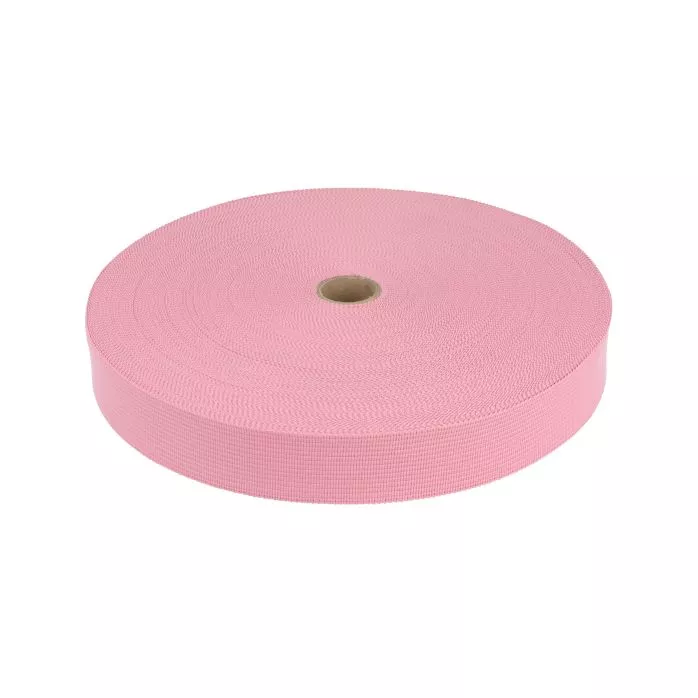 Taśma lamówka dziana 30mm kolor różowy 50mb