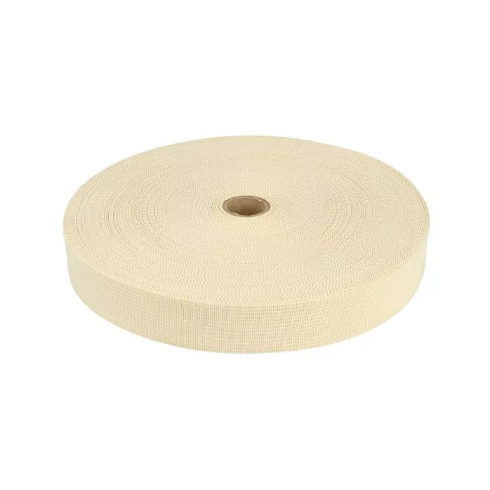 Taśma lamówka dziana 25mm kolor ekri 50mb