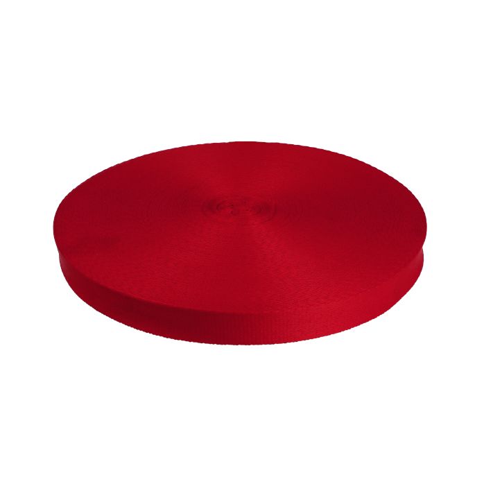 Taśma bistorowa do smyczy 10mm kolor czerwony 50mb
