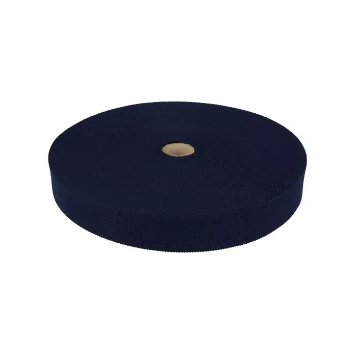 Taśma lamówka dziana 30mm kolor granatowy 50mb