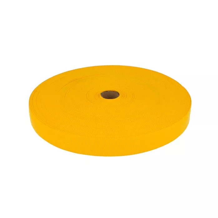 Taśma lamówka dziana 15mm kolor żółty 50mb
