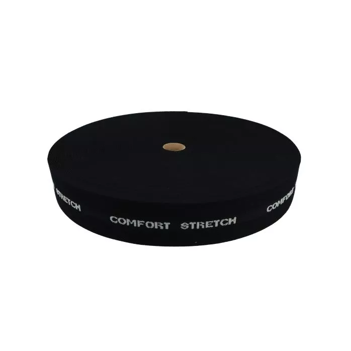 Gurt elastyczny 45mm kolor czarny 50mb