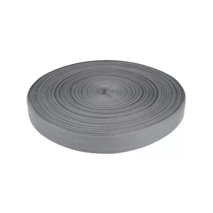 Taśma bawełniana jodełka 20mm kolor szary jasny 50mb