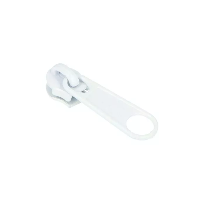 Suwak do taśmy suwakowej spiralnej #5 non-lock kolor biały 100szt.
