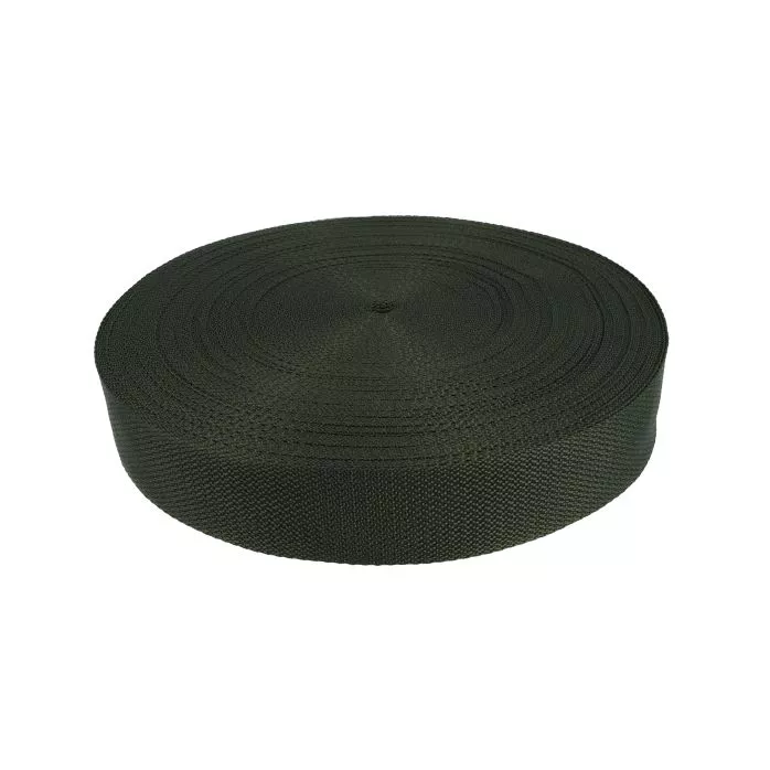 Taśma nośna 40mm polipropylenowa kolor zielony khaki 50mb