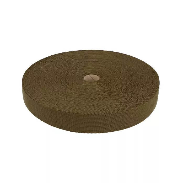 Taśma lamówka dziana 25mm kolor zielony khaki 50mb