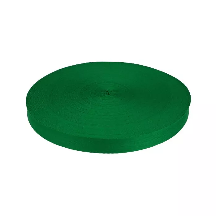 Taśma bistorowa do smyczy 10mm kolor zielony 50mb