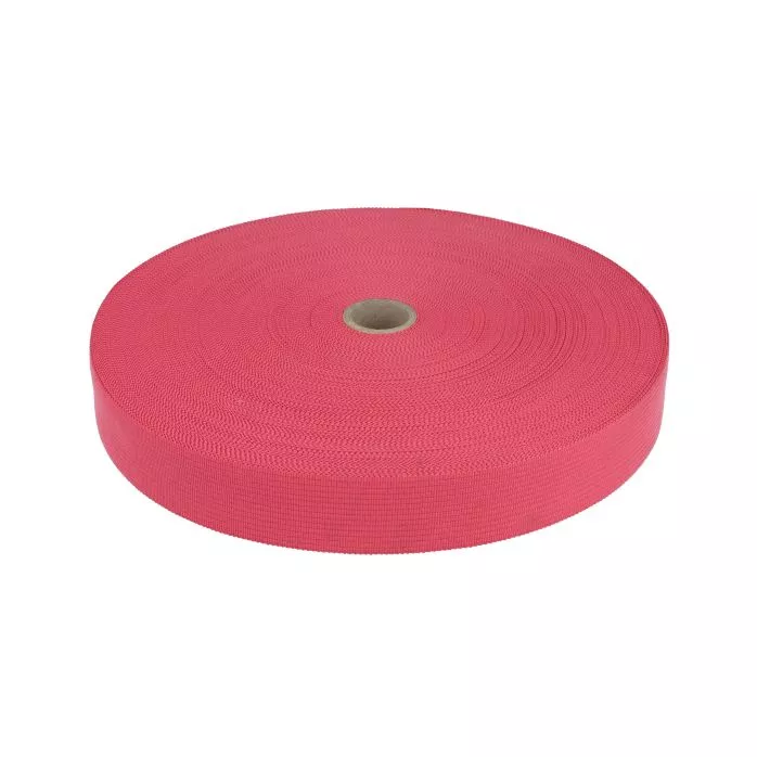 Taśma lamówka dziana 20mm kolor różowy 50mb