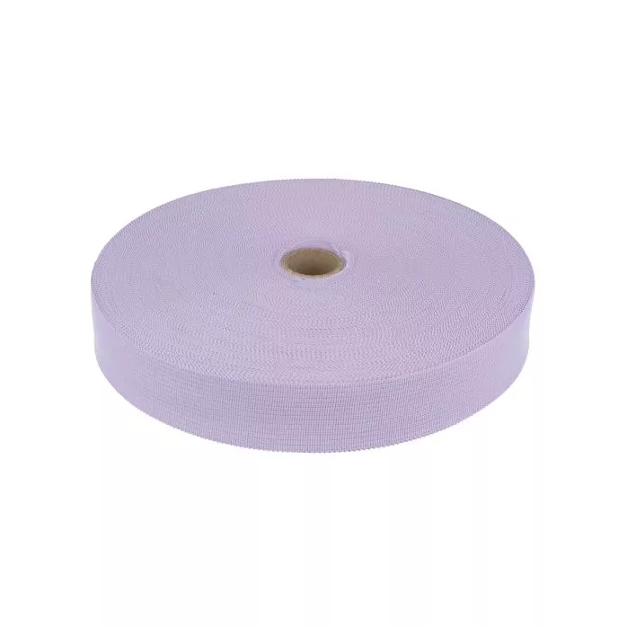 Taśma lamówka dziana 25mm kolor fioletowy jasny 50mb