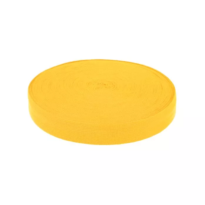 Taśma lamówka dziana 15mm kolor żółty 50mb