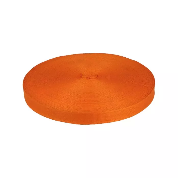 Taśma bistorowa do smyczy 10mm kolor pomarańczowy 50mb