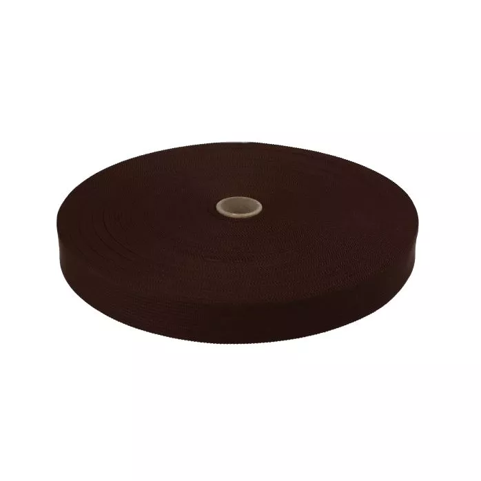 Taśma lamówka dziana 20mm kolor brązowy 50mb