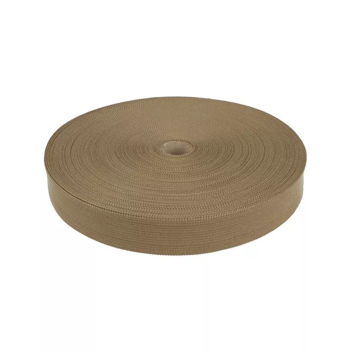 Taśma lamówka dziana 25mm kolor beżowy 50mb
