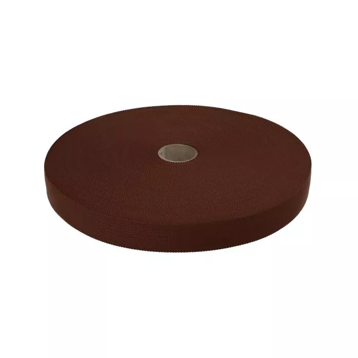 Taśma lamówka dziana 20mm kolor brązowy 50mb