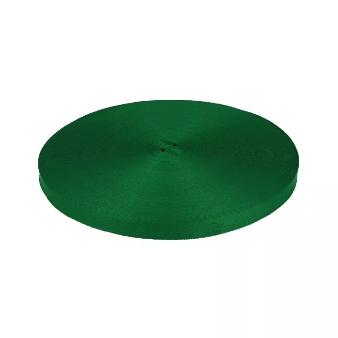 Taśma bistorowa do smyczy 15mm kolor zielony 50mb