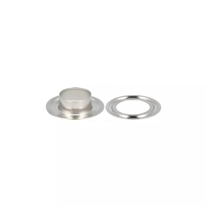 Oczko metalowe 15mm z podkładką krótka tulejka srebrne 1000szt.