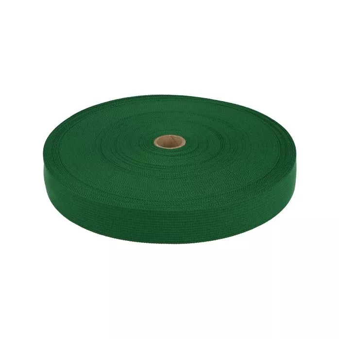 Taśma lamówka dziana 17mm kolor zielony 50mb