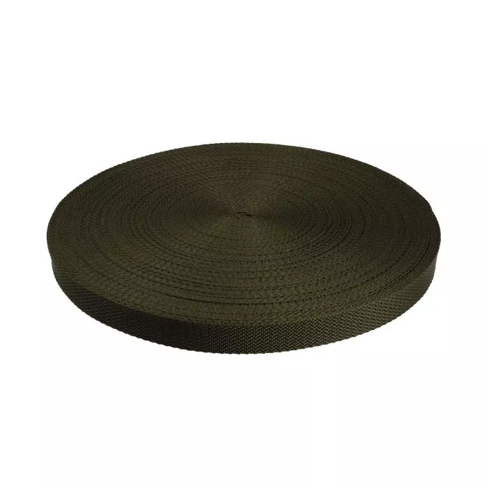 Taśma nośna 30mm polipropylenowa kolor zielony khaki 50mb