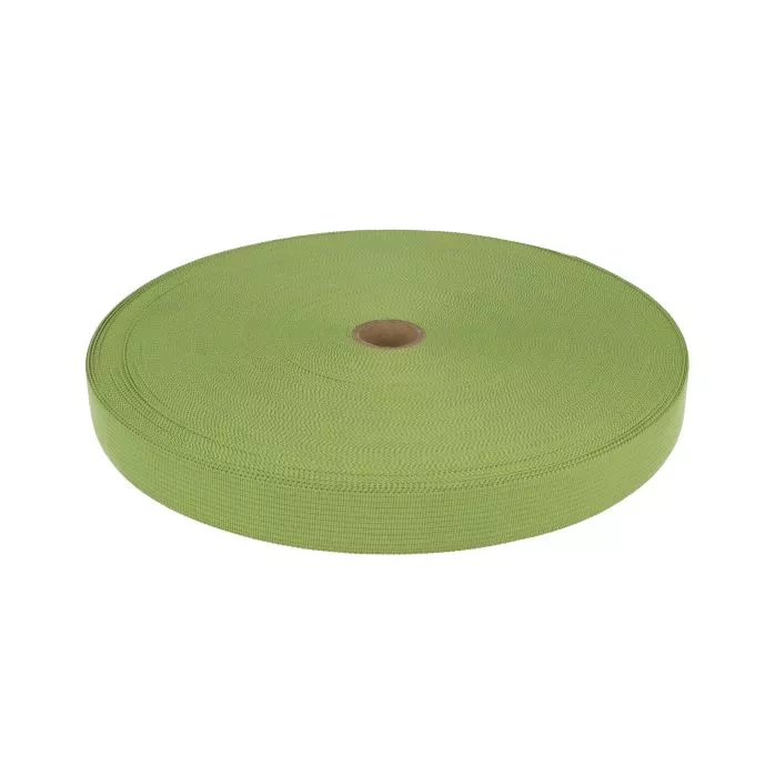 Taśma lamówka dziana 15mm kolor zielony jasny 50mb