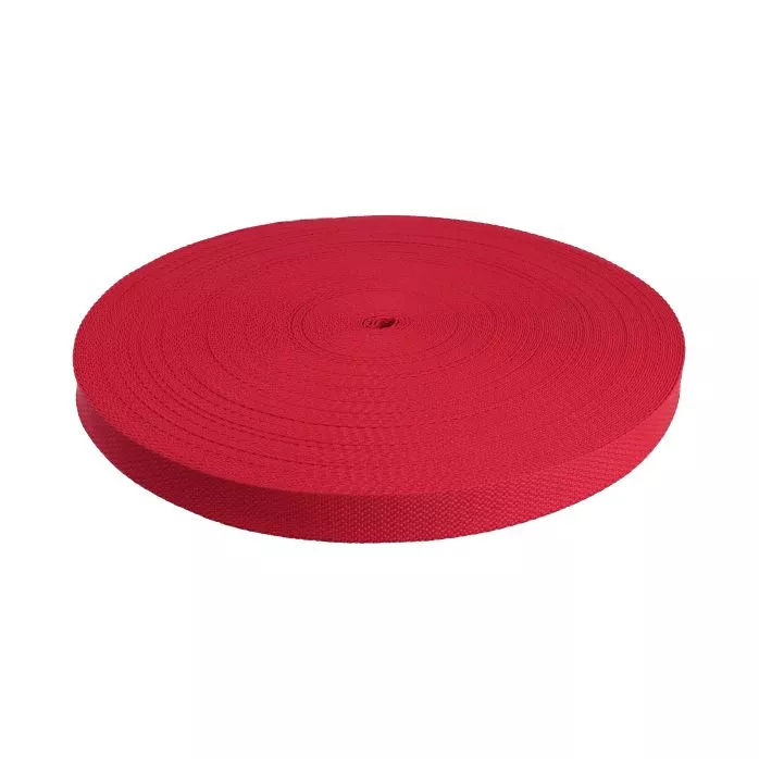 Taśma nośna 25mm polipropylenowa kolor czerwony 50mb