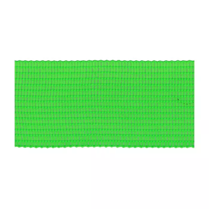 Taśma lamówka dziana 20mm kolor zielony odblask 50mb