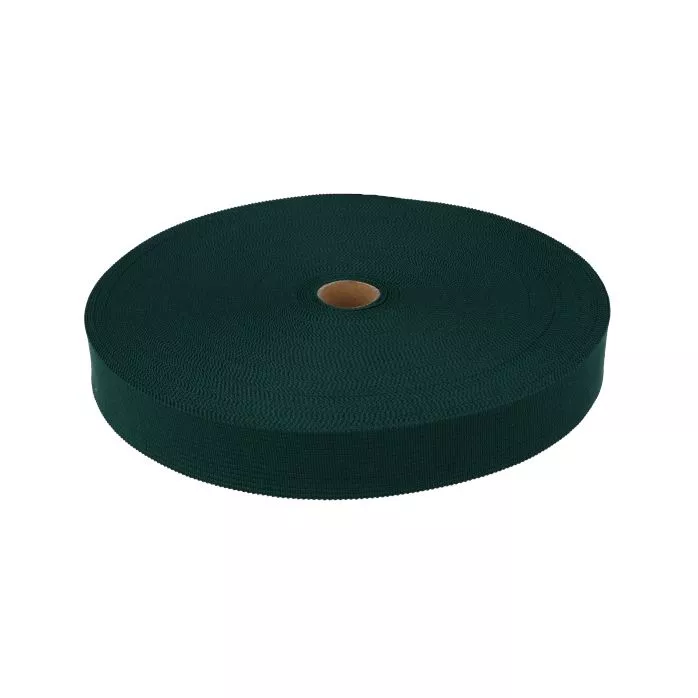 Taśma lamówka dziana 25mm kolor zielony ciemny 50mb