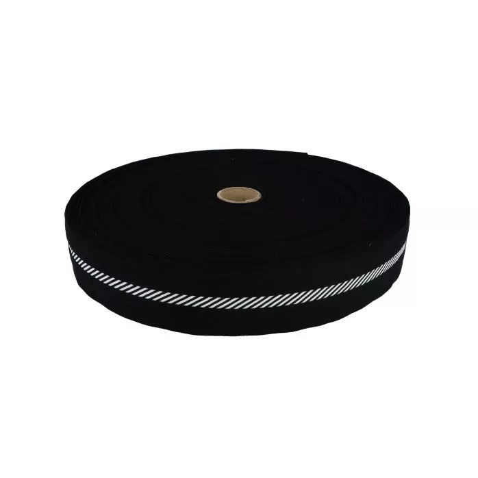Gurt bawełniany 50mm kolor czarny 44mb