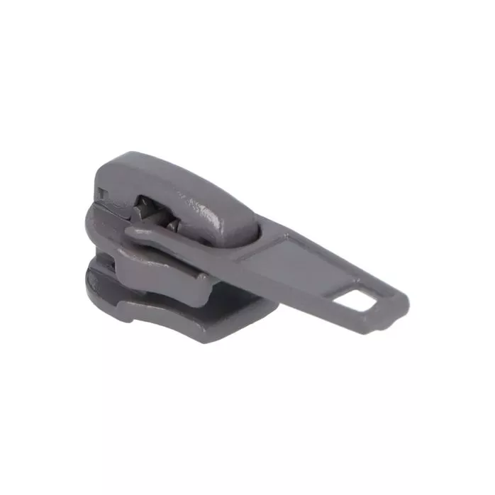 Suwak auto-lock #5 do taśmy suwakowej spiralnej niemagnetyczny kolor szary 500szt.