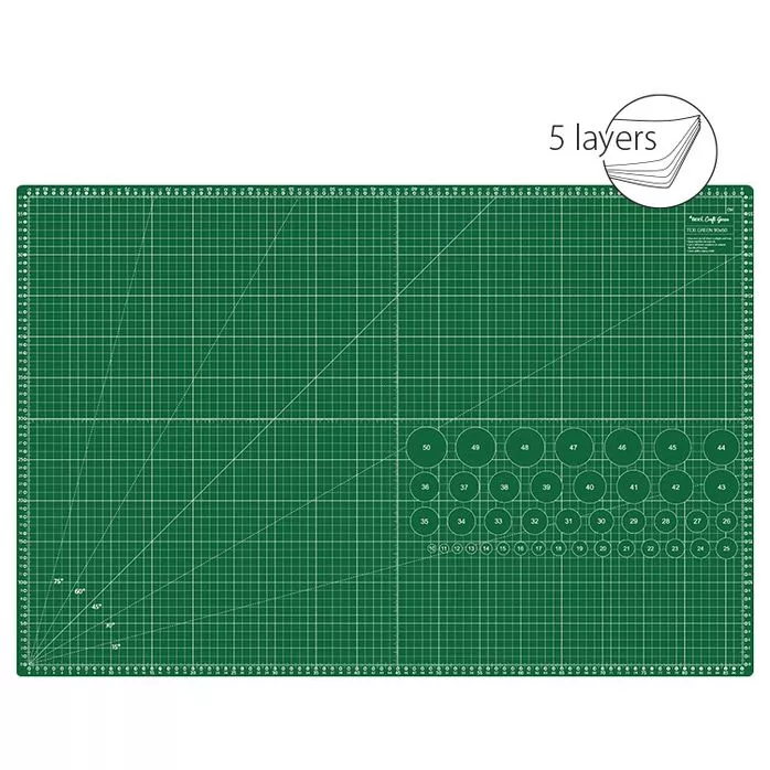 Mata podkładowa do cięcia, samoregenerująca, Texi Green 90x60 cm, grubość 3 mm, zielona