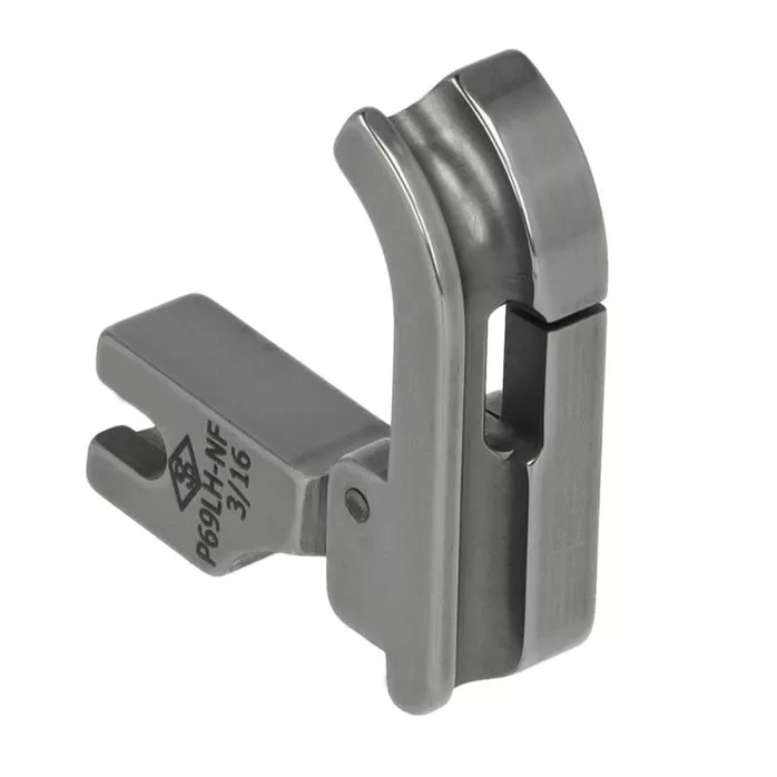 P69LH-NF 3/16 Stopka do wszywania kedry 4,8mm transport igłowy lewa z przegubem