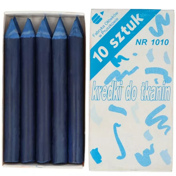 Kredki do tkanin świecowe niebieskie 10szt.