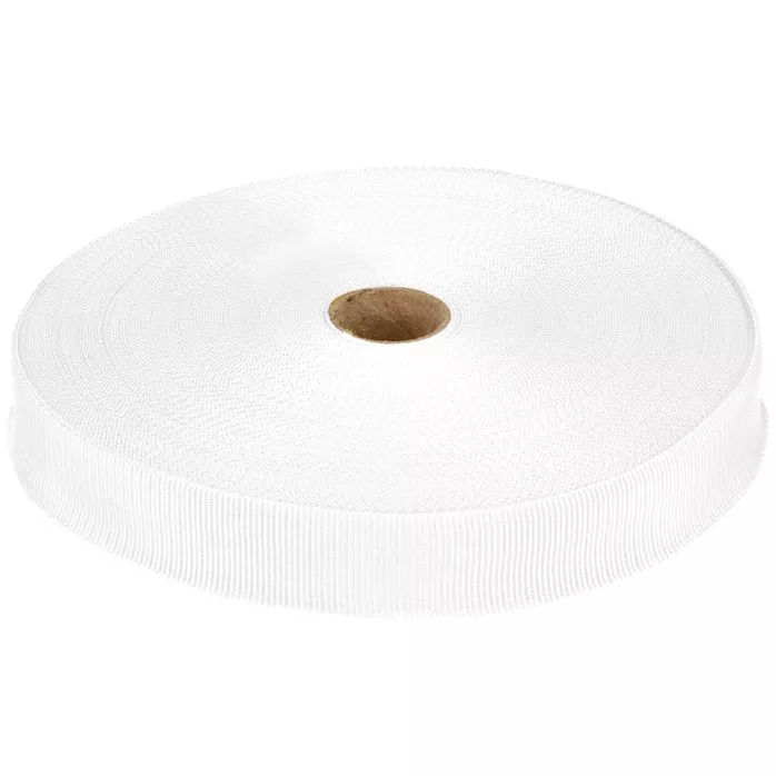 Taśma rypsowa 10mm kolor biały 50mb