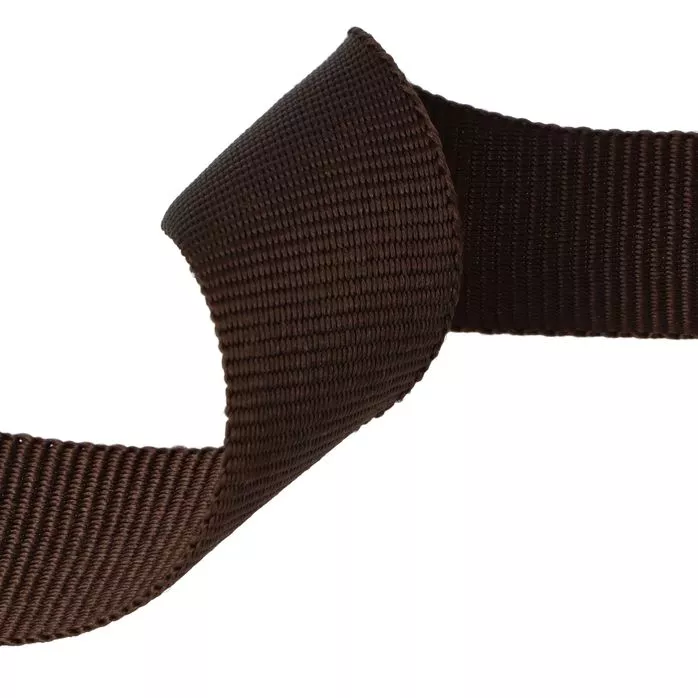 Taśma rypsowa 20mm kolor brązowy 50mb
