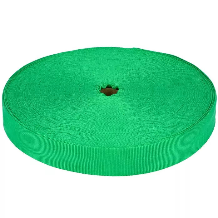 Taśma rypsowa 20mm kolor zielony 50mb