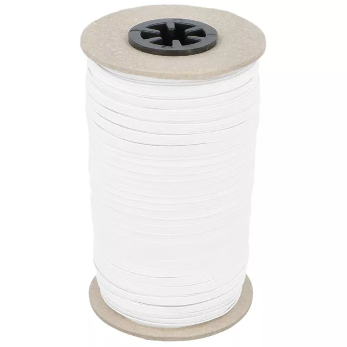 Guma pleciona 4mm kolor biały 100mb