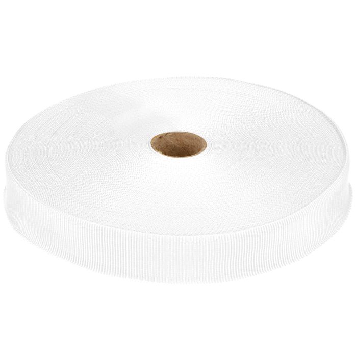 Taśma rypsowa 25mm kolor biały 50mb