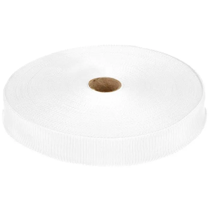 Taśma rypsowa 25mm kolor biały 50mb