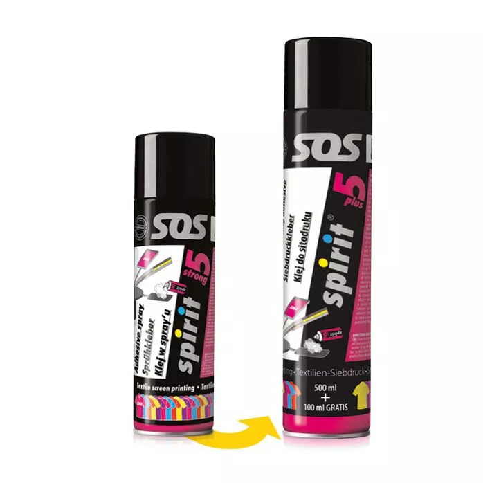 Klej tymczasowy SPIRIT 5 PLUS-o podwyższonej sile klejenia do sitodruku spray 600 ml