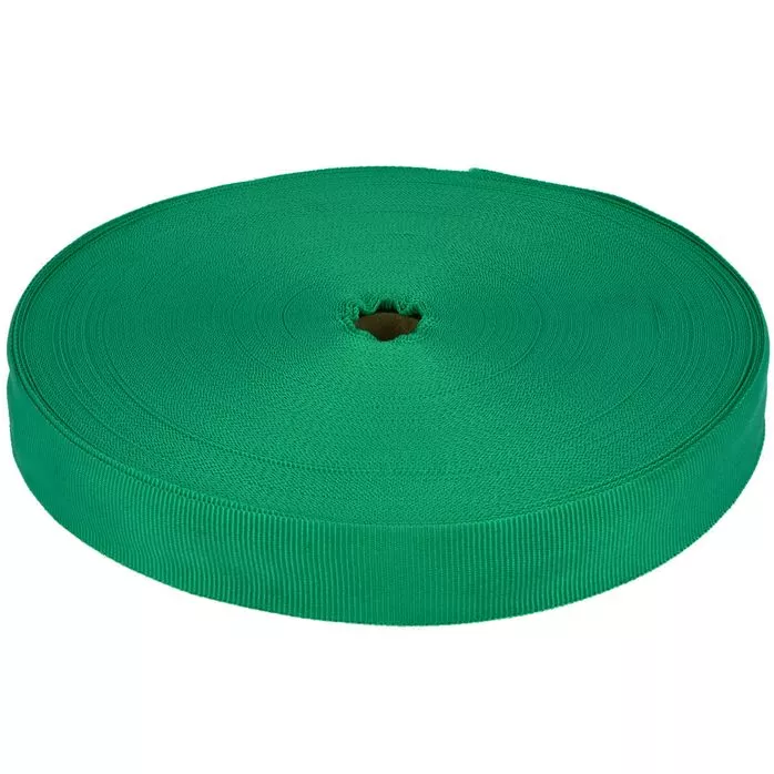Taśma rypsowa 20mm kolor zielony 50mb