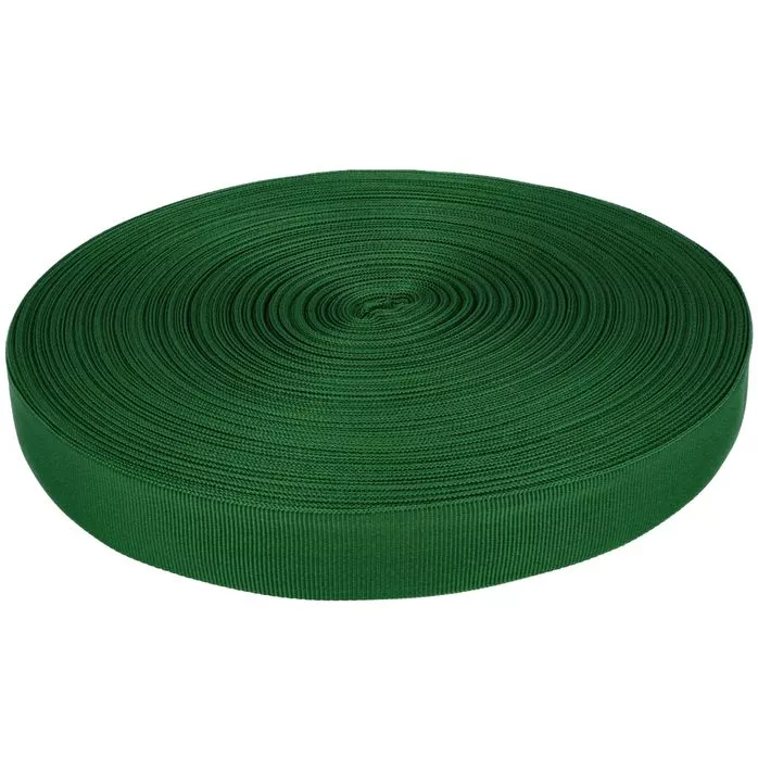 Taśma rypsowa 25mm kolor zielony 50mb