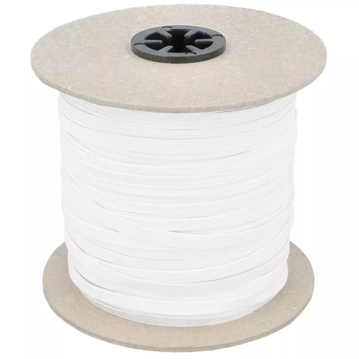 Guma pleciona 5mm kolor biały 100mb