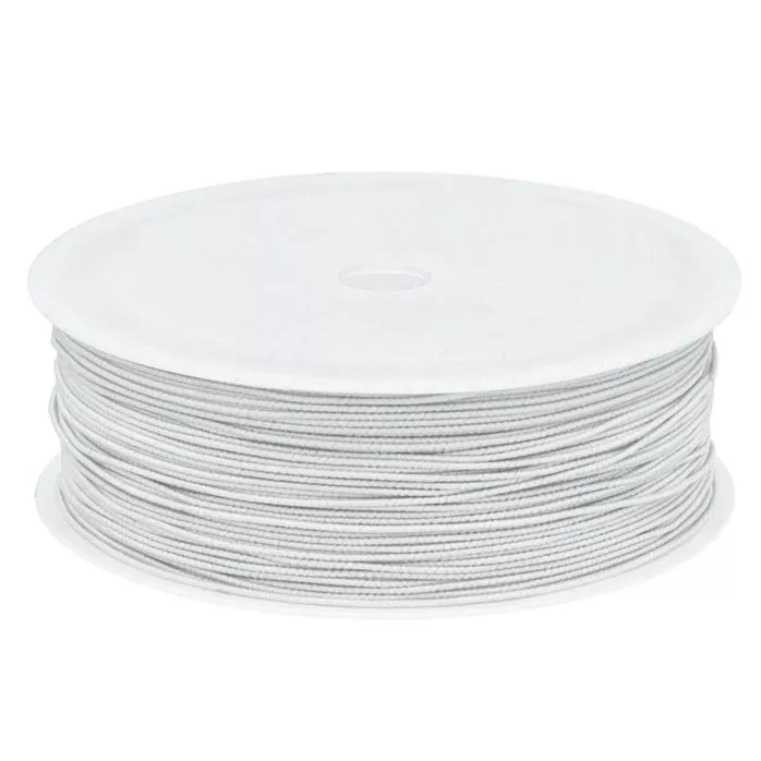 Guma okrągła kapeluszowa 1mm kolor biały 50mb