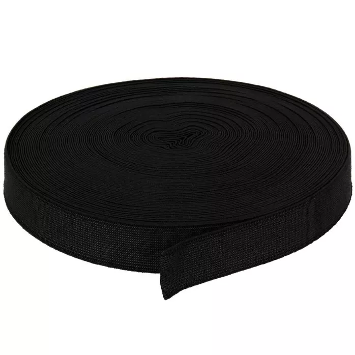 Guma tkana 30mm kolor czarny 25mb