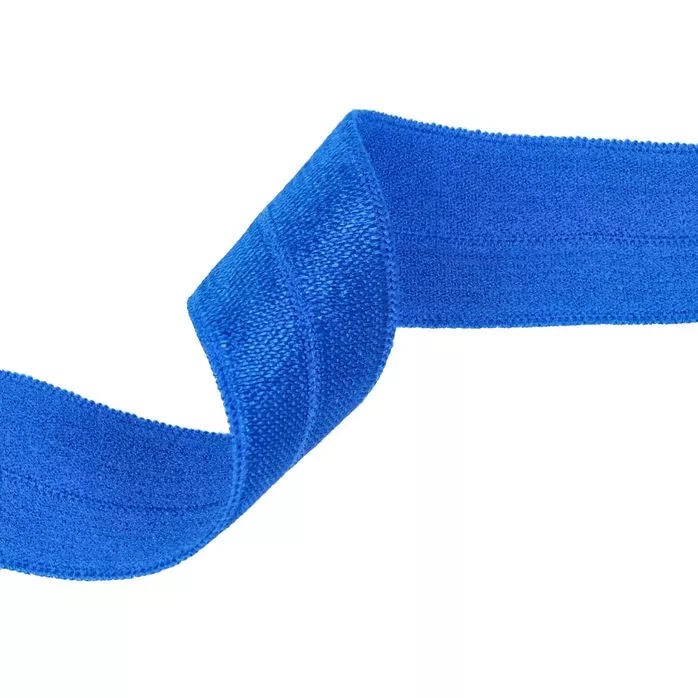Guma łamana 19mm błyszcząca kolor niebieski 22mb