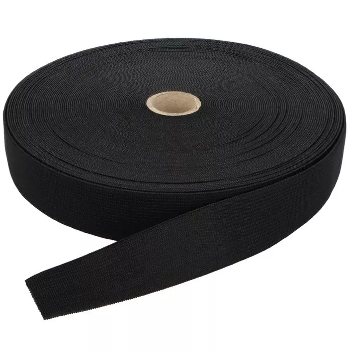 Guma dziana 30mm kolor czarny 25mb