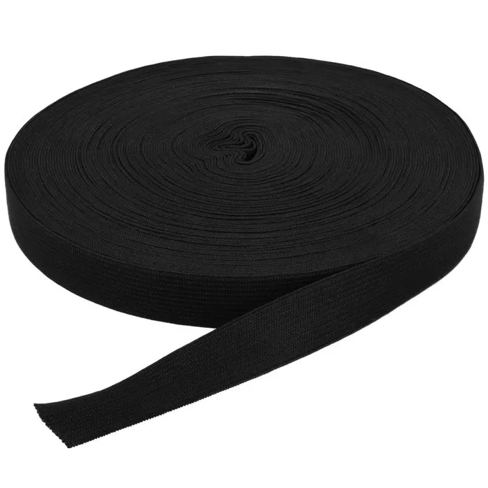 Guma dziana 20mm kolor czarny 25mb