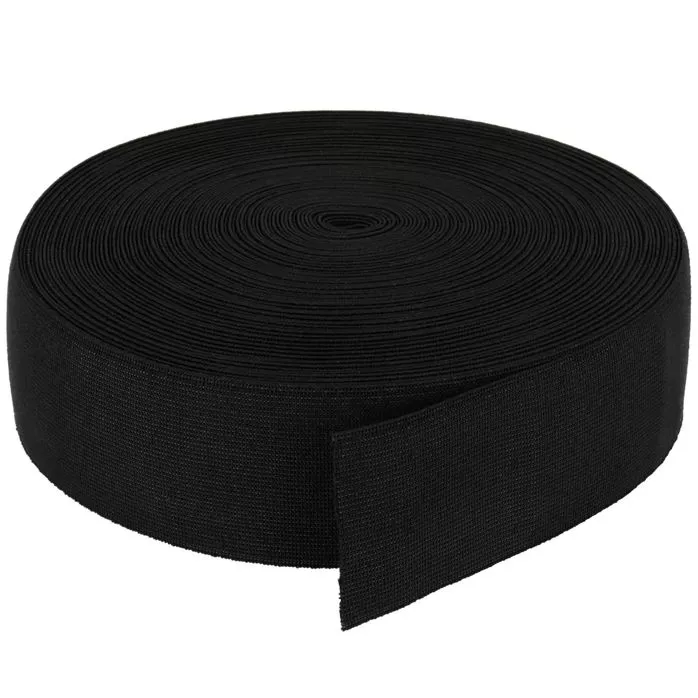 Guma tkana 50mm kolor czarny 25mb
